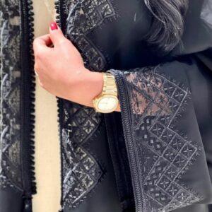 Handmade Abaya with Moroccan Touches عباية حياكة يدوية بلمسات مغربية
